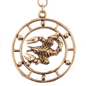 Vintage NYC Signed Scorpio Scorpion Zodiac Pendant with original chain